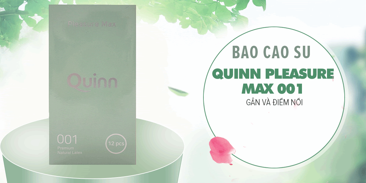  Phân phối Bao cao su Quinn Pleasure Max - Gân và điểm nổi - Hộp 12 cái hàng xách tay