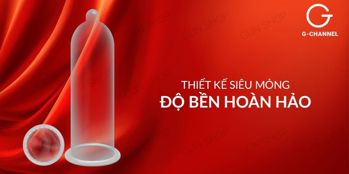  Kho sỉ Bao cao su OLO 0.01 Đỏ ống tròn - Siêu mỏng nóng ấm - Hộp 10 cái giá sỉ