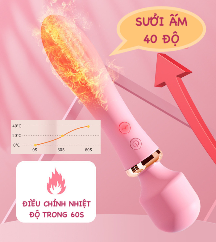 Chày rung 2 đầu LiLo không dây toả nhiệt máy massage điểm G Chày rung 2 đầu LiLo không dây toả nhiệt máy massage điểm G