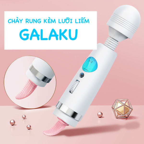 Giá sỉ Chày rung kèm lưỡi liếm 2 đầu Galaku có màn hình Led massage điểm G hàng xách tay Giá sỉ Chày rung kèm lưỡi liếm 2 đầu Galaku có màn hình Led massage điểm G hàng xách tay