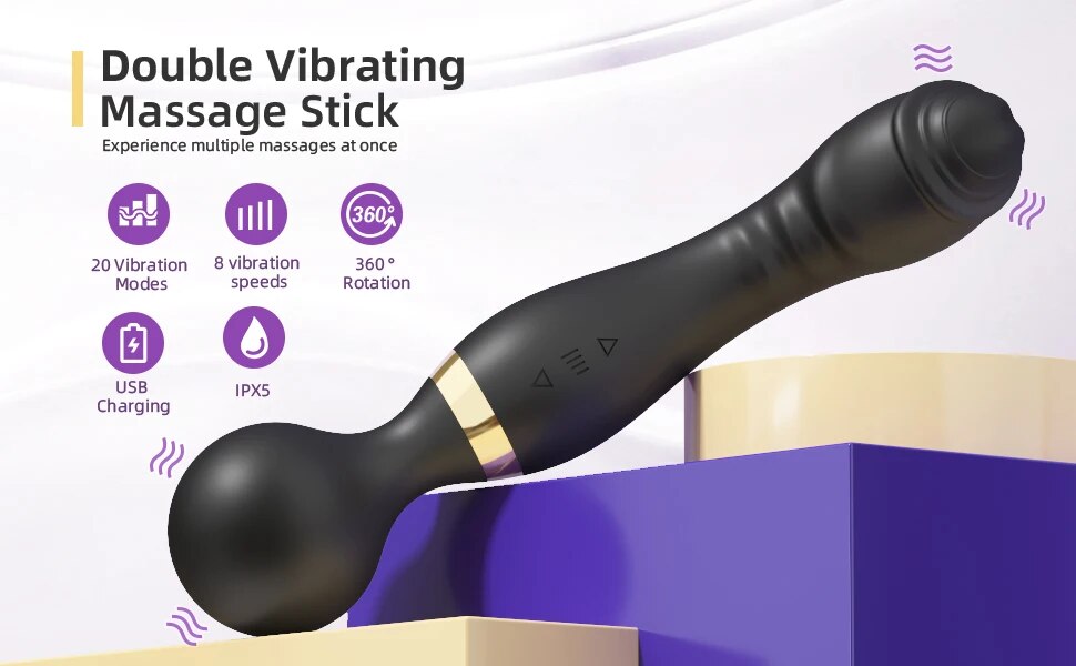 Bỏ sỉ Chày rung tình yêu 2 đầu xoay 360 độ massage kích thích điểm G loại tốt