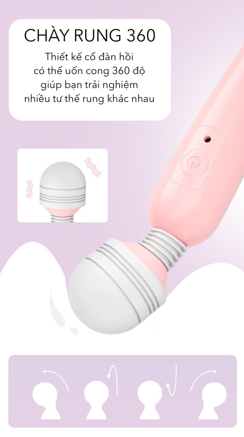 Chày rung tình yêu Lilo không dây giá rẻ sạc USB máy massage điểm G Chày rung tình yêu Lilo không dây giá rẻ sạc USB máy massage điểm G