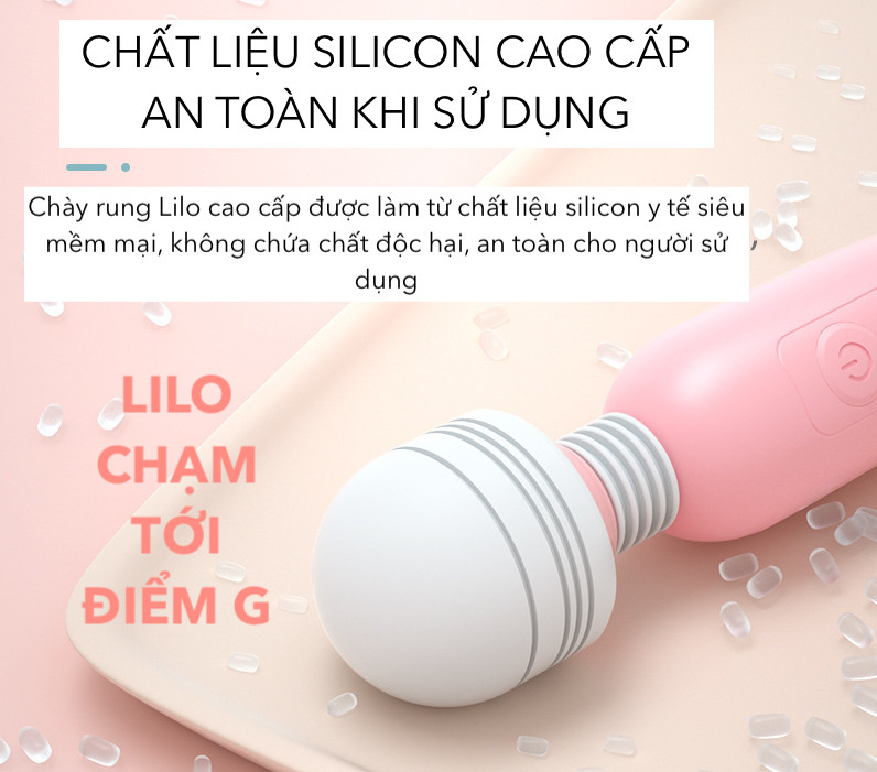 Chày rung tình yêu Lilo không dây giá rẻ sạc USB máy massage điểm G Chày rung tình yêu Lilo không dây giá rẻ sạc USB máy massage điểm G