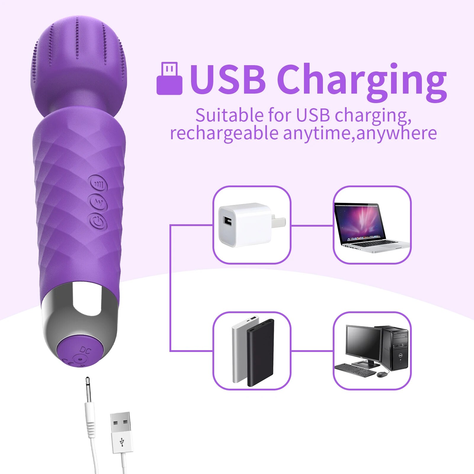 Cung cấp Chày rung tình yêu Safiman Vibrator Magic Wand gai nổi kích thích điểm G tốt nhất