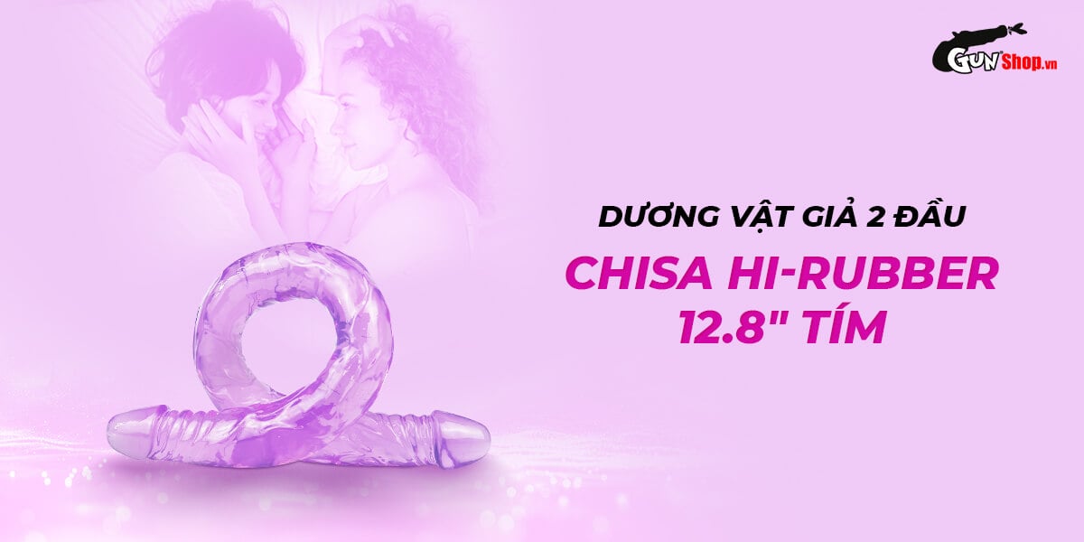 Cửa hàng bán Dương vật giả 2 đầu Chisa Hi-Rubber 12.8 Inch Tím tốt nhất