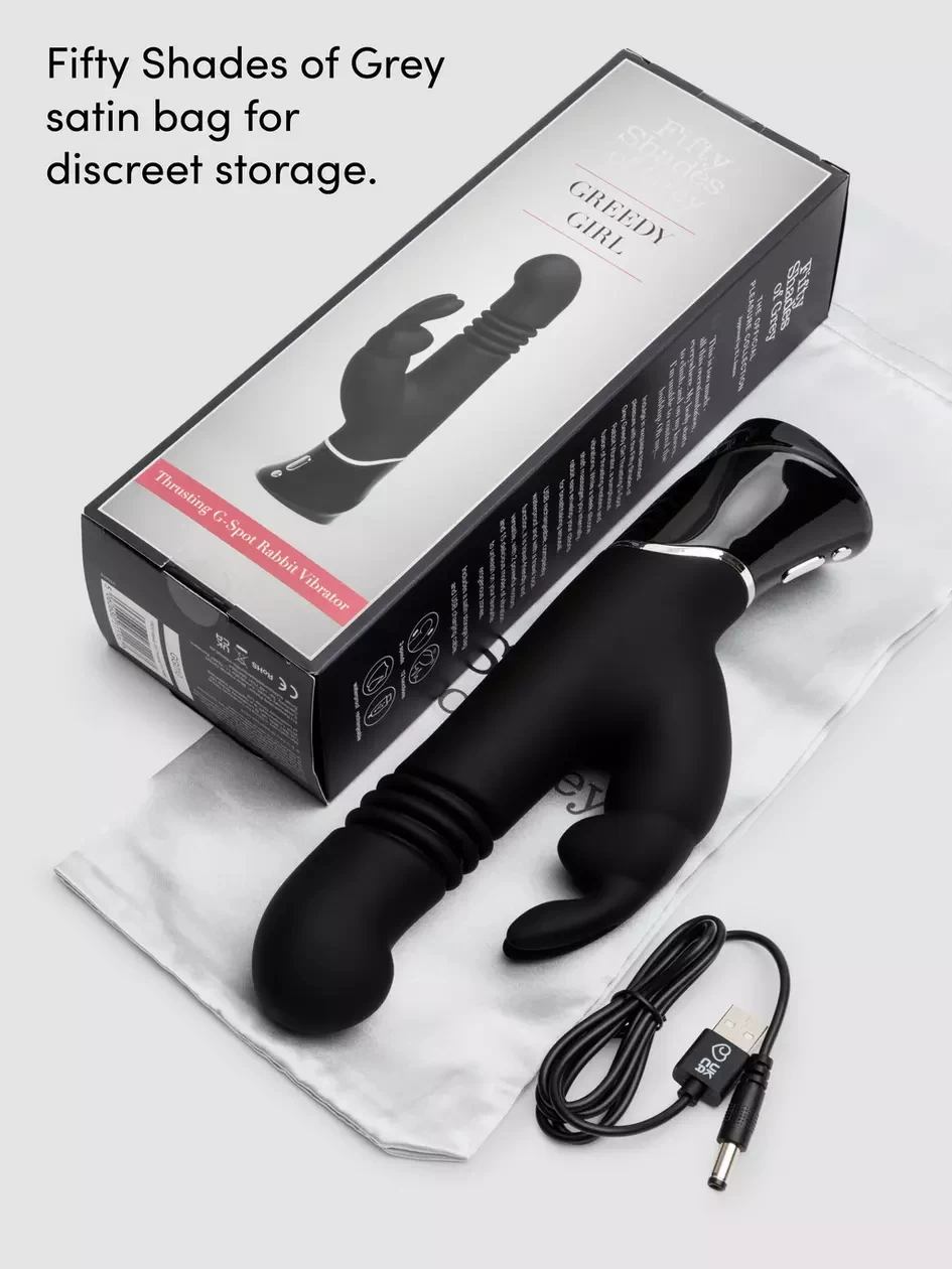 Mua Fifty Shades of Grey Greedy Girl Thrusting Rabbit Vibrator - Lovehoney cao cấp