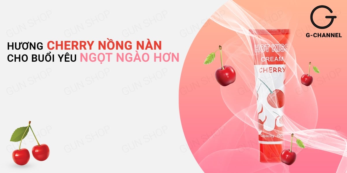  Sỉ Gel bôi trơn hương cherry - Hot Kiss - Chai 100ml cao cấp