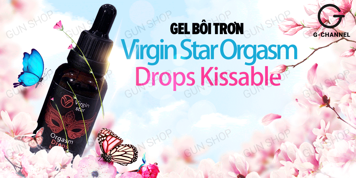  Giá sỉ Gel bôi trơn kích thích và tăng khoái cảm nữ - Virgin Star Orgasm Drops Kissable - Chai 30ml hàng xách tay