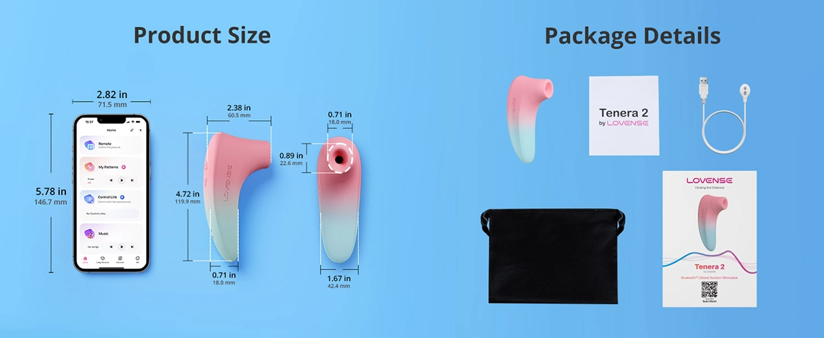 Lovense Tenera 2 Clitoral Suction Stimulator máy bú hút âm vật kết nối qua App