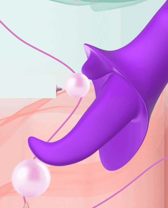 Lưỡi liếm tình yêu 2 nhánh silicon siêu mềm massage kích thích điểm G