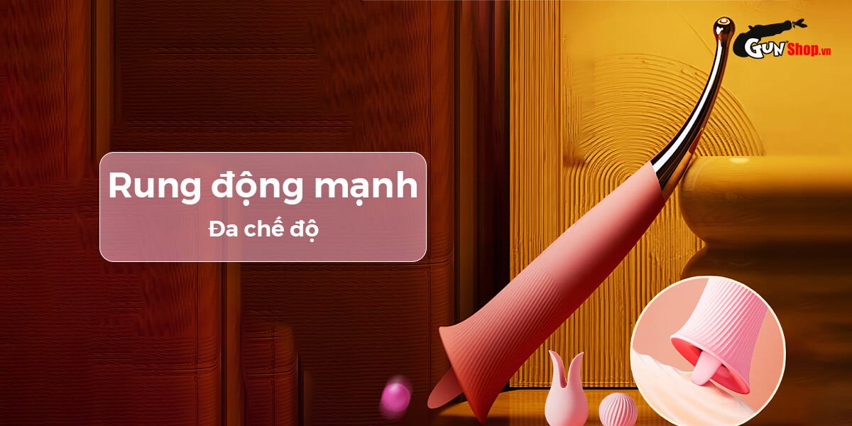 Sỉ Máy massage 2 đầu Svakom Beverly kèm lưỡi liếm kích thích điểm G cao cấp