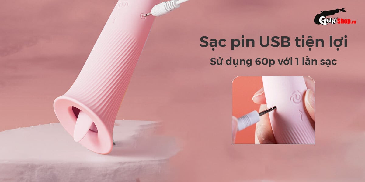 Sỉ Máy massage 2 đầu Svakom Beverly kèm lưỡi liếm kích thích điểm G cao cấp