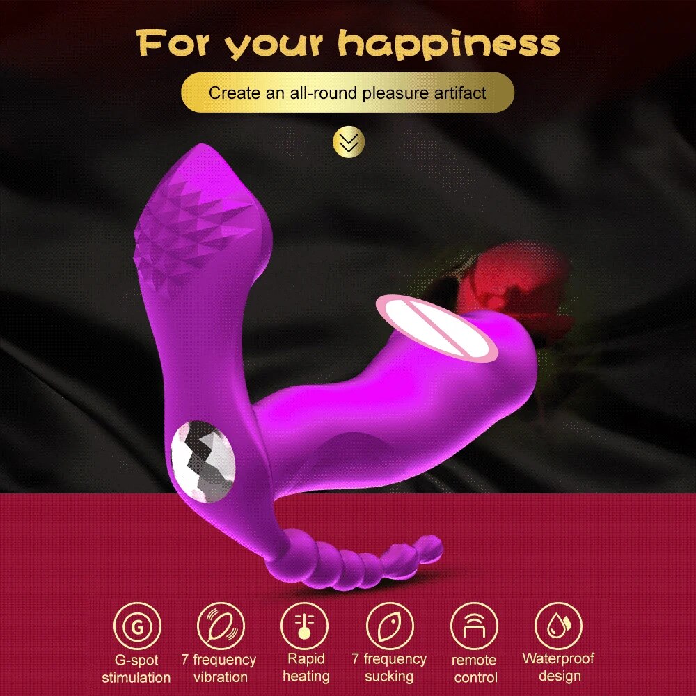 Bỏ sỉ Máy massage 3 in 1 rung kích thích điểm G bú hút âm đạo toả nhiệt loại tốt