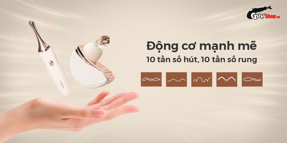 Cửa hàng bán Máy massage cao cấp Svakom Meet Fleur rung bú mút toả nhiệt nhập khẩu