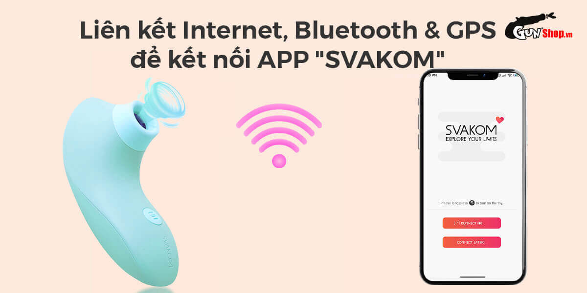 Máy massage điểm G Svakom Pulse Lite Neo bú hút điều khiển qua app bluetooth