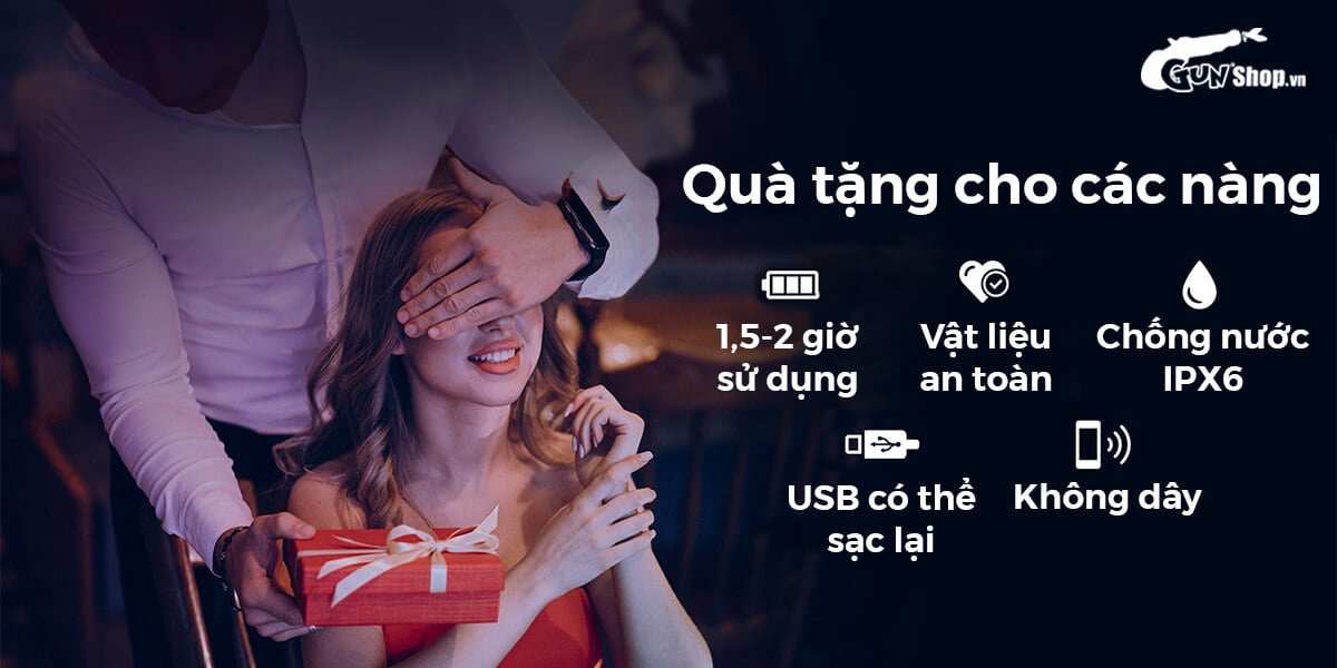 Cung cấp Máy massage kẹp vú Lovense Gemini điều khiển qua app kích thích điểm G hàng mới về