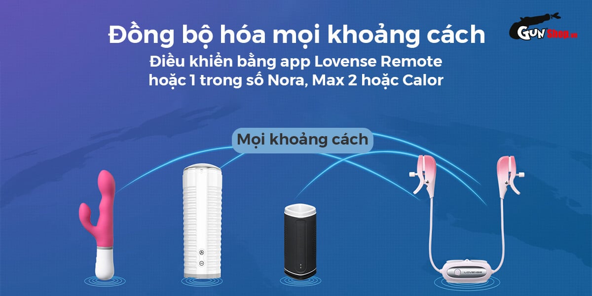 Cung cấp Máy massage kẹp vú Lovense Gemini điều khiển qua app kích thích điểm G hàng mới về