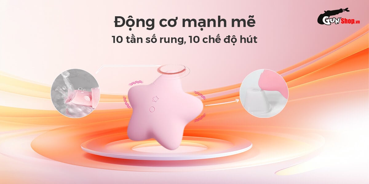 Shop bán Máy rung bút hút Svakom Peach Star hình ngôi sao massage kích thích hàng xách tay