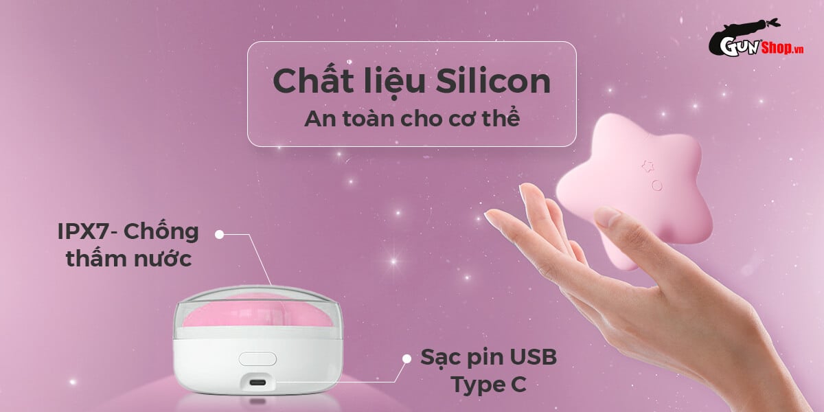 Shop bán Máy rung bút hút Svakom Peach Star hình ngôi sao massage kích thích hàng xách tay