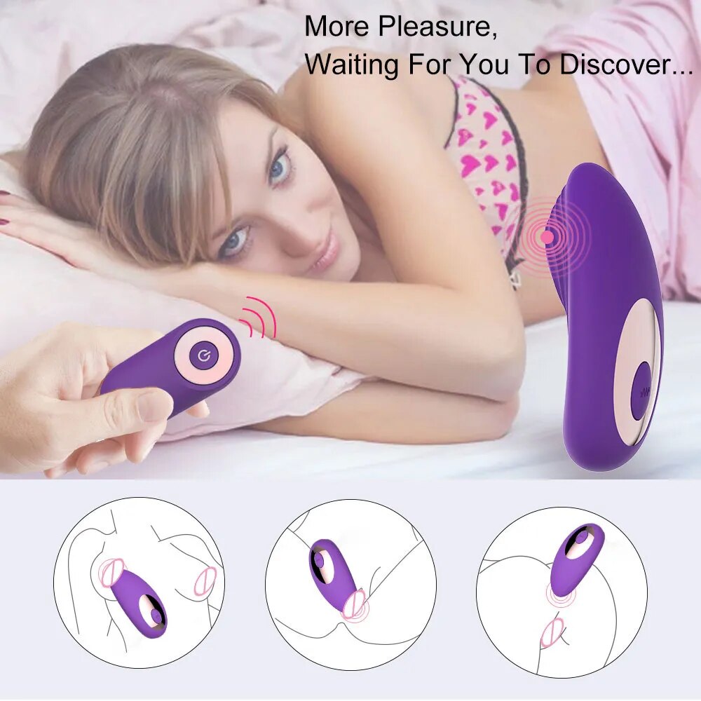 Trứng rung gắn quần lót điều khiển từ xa máy massage âm đạo hột le