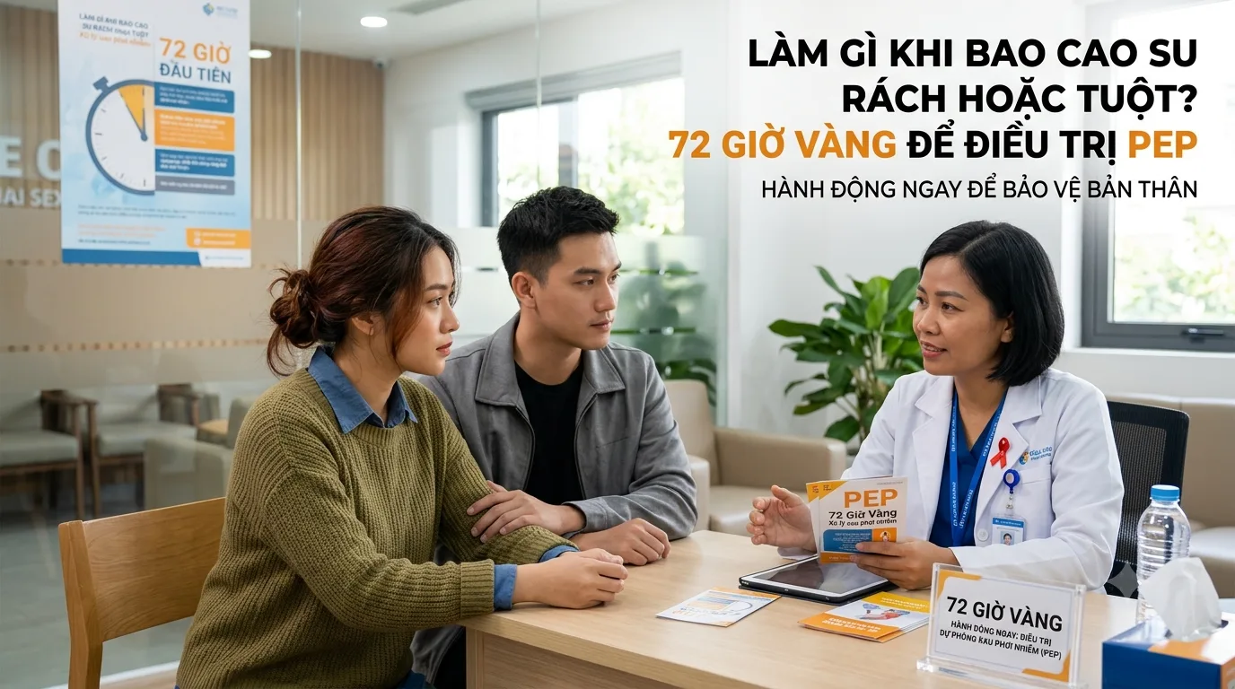Bao cao su rách hoặc tuột phải làm gì? 72 giờ vàng để dùng PEP