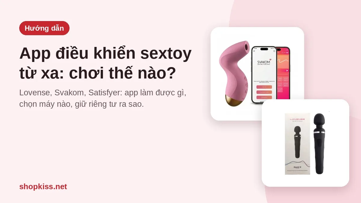 App điều khiển sextoy từ xa: chơi thế nào, chọn máy nào (Lovense, Svakom, Satisfyer)