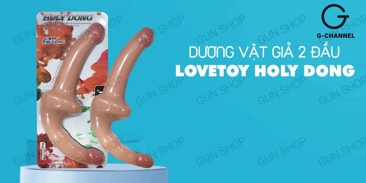 Dương vật giả 2 đầu Lovetoy Holy Dong siêu mềm dẻo đa chiều rung kích thích cực đã — ảnh 2