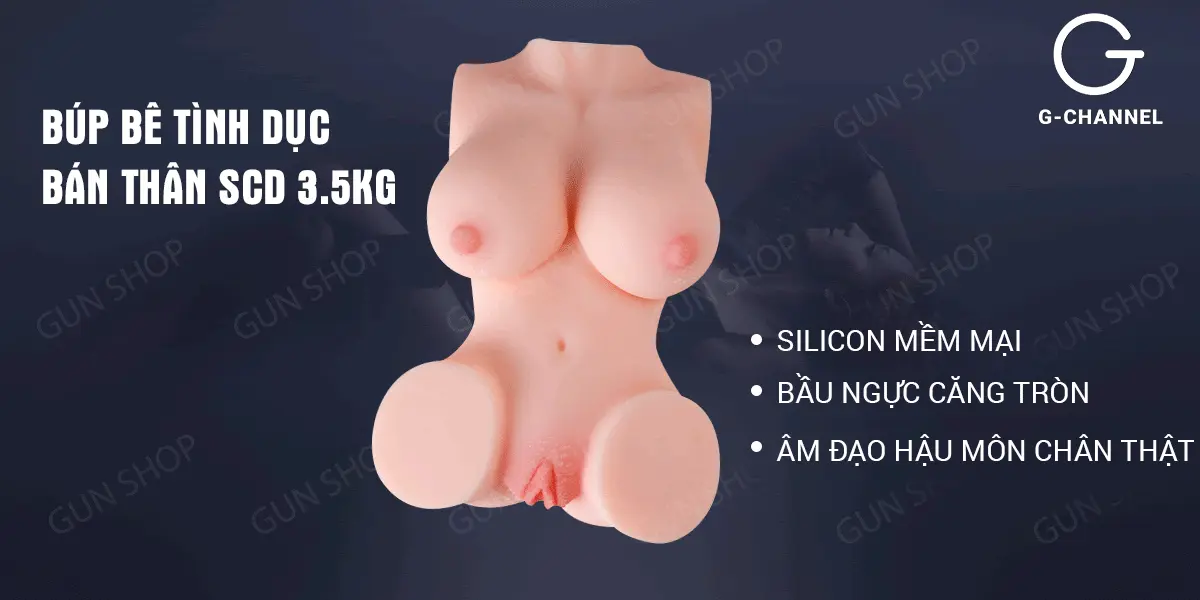 Búp bê tình dục silicon bán thân cao cấp mềm mại 3.5kg SCD S2 — ảnh 2