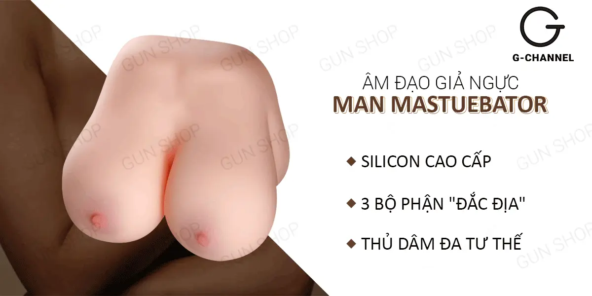 Ngực giả âm đạo & hậu môn silicon trần cao cấp mềm mịn - Man Mastuebator 3kg — ảnh 2