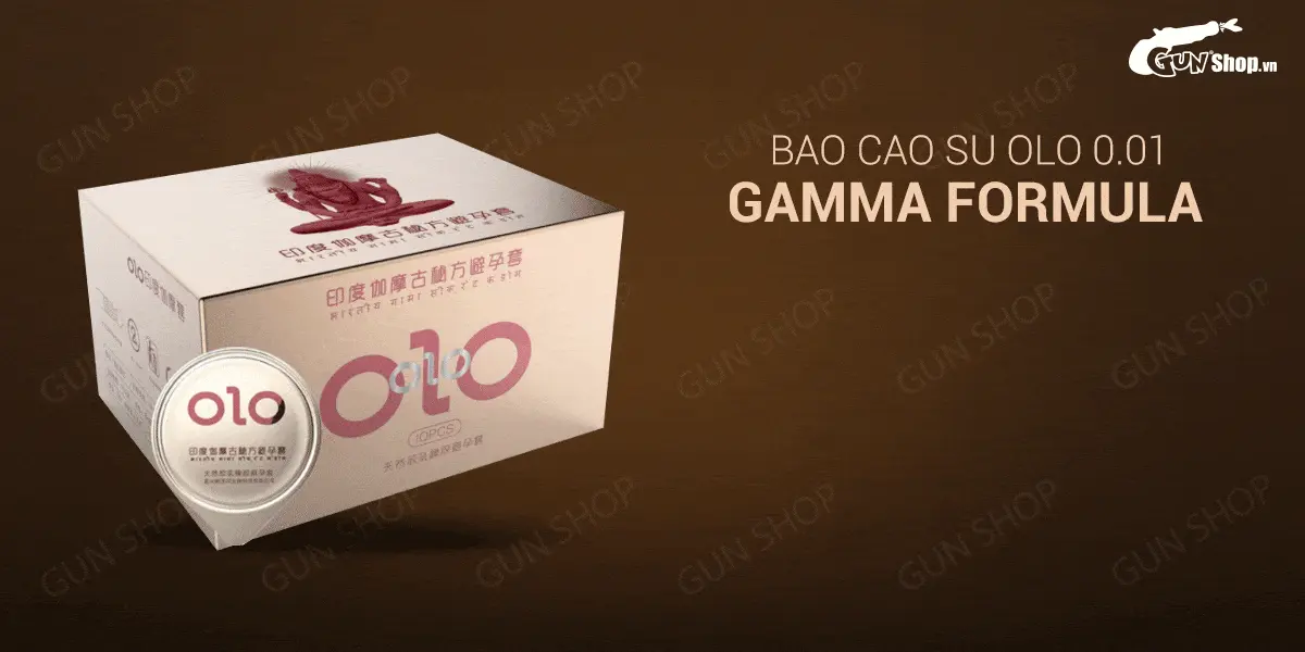 Bao cao su OLO 0.01 Gamma siêu mỏng kéo dài hưng phấn 10 cái — ảnh 2