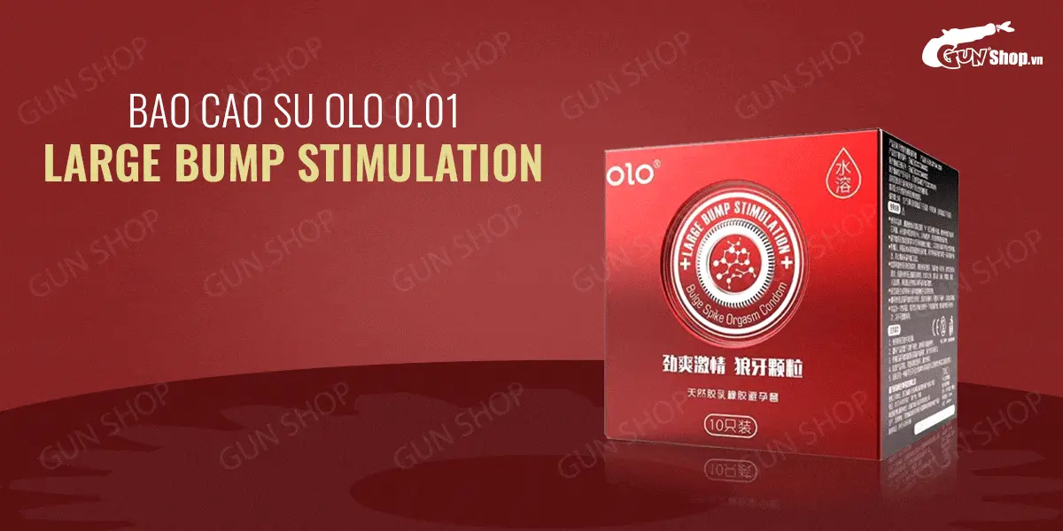 Bao cao su OLO 0.01 Large Bump siêu mỏng, nóng ấm vani, 10 cái — ảnh 2