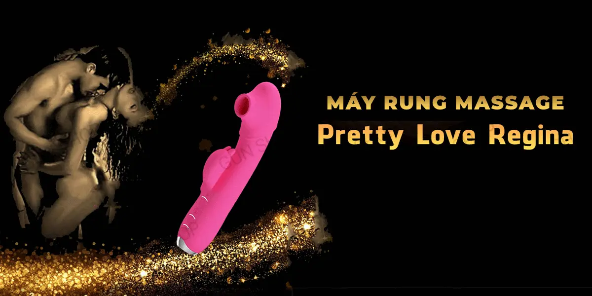 Máy rung massage 2 đầu sạc điện Pretty Love Regina siêu kích thích — ảnh 2