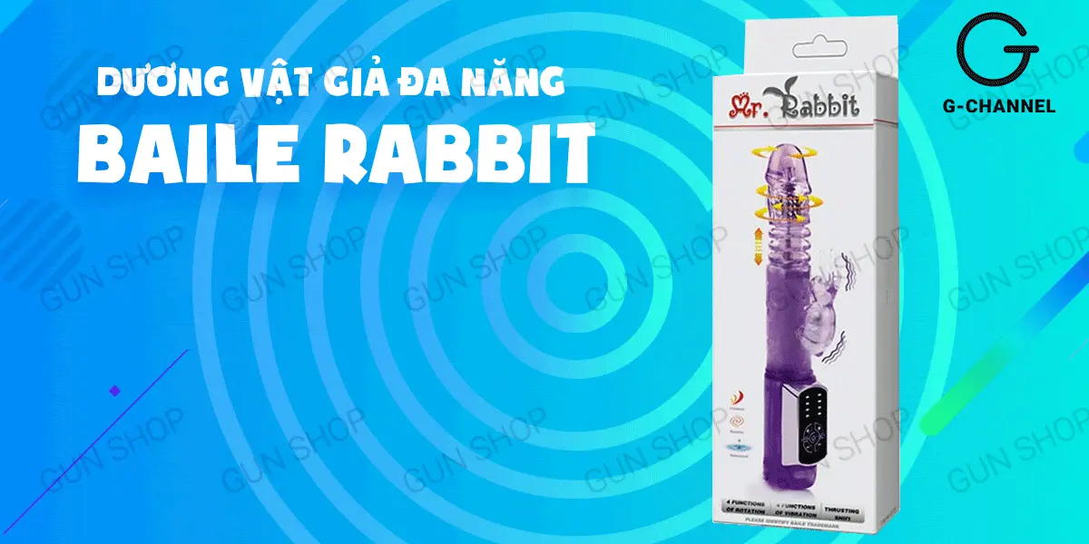 Đồ chơi tình dục Baile Rabbit đa năng 4 chế độ rung ngoáy pin — ảnh 2