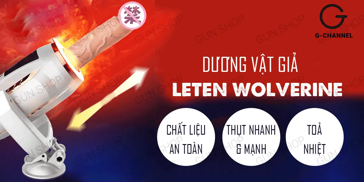 Dương vật giả Leten Wolverine thụt xoay 360 độ tỏa nhiệt siêu mạnh — ảnh 2