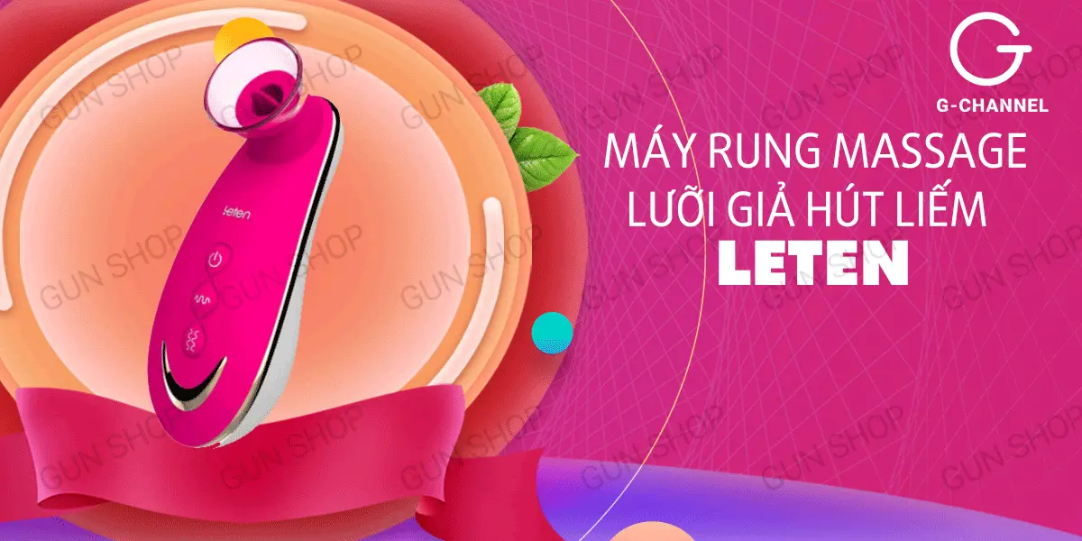 Máy rung Leten Sucker lưỡi giả liếm hút kích thích âm đạo cao cấp — ảnh 2