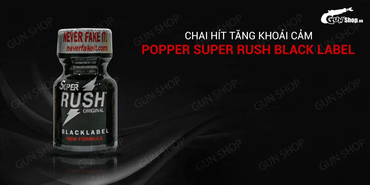 Popper Super Rush Black Label 10ml Mỹ chính hãng, tăng khoái cảm, PWD — ảnh 2