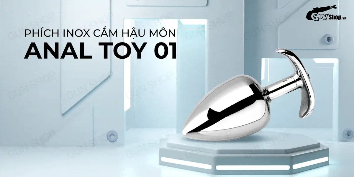Phích inox hậu môn đính đá 3.4cm kích thích se khít sexy cao cấp — ảnh 2