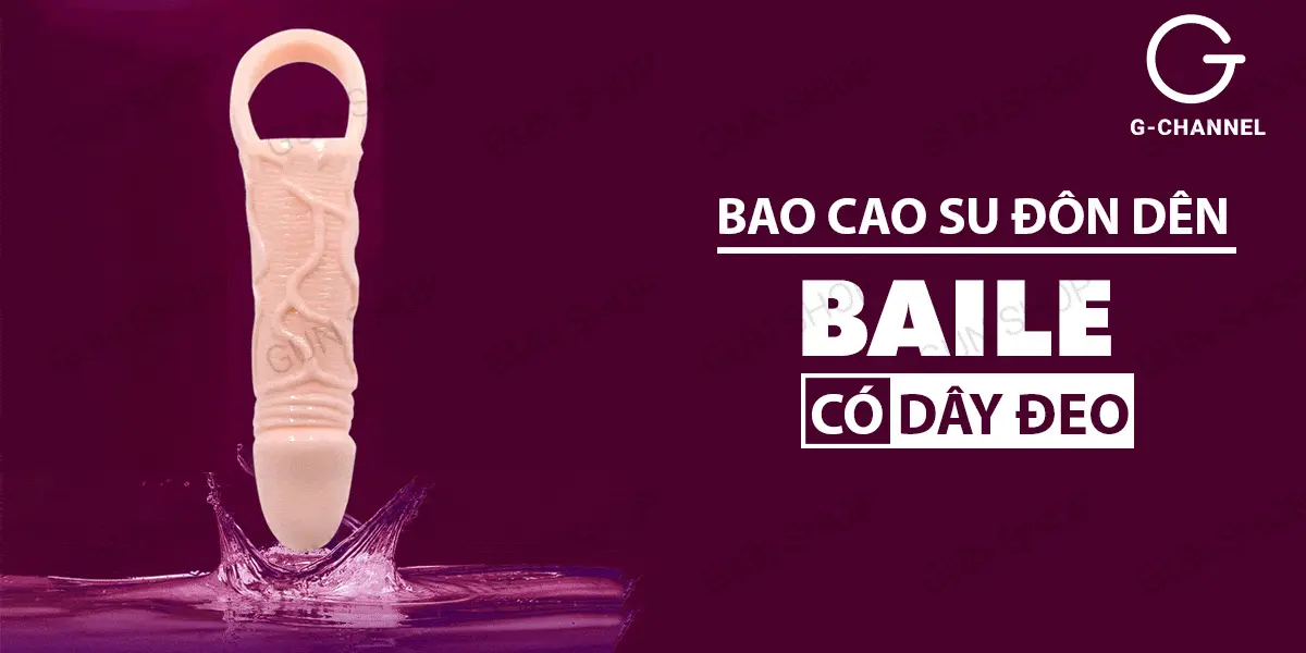Bao cao su đôn dên Baile Extension dây đeo tăng kích thước an toàn — ảnh 2