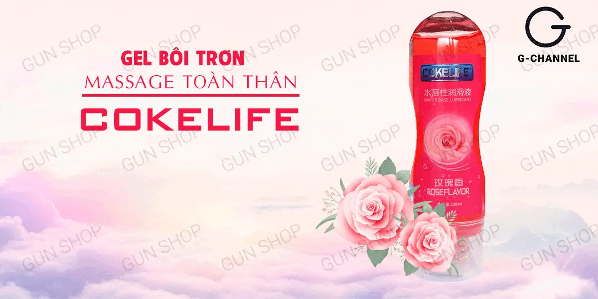 Gel bôi trơn hương hoa hồng Cokelife hồng 100ml kích thích — ảnh 2