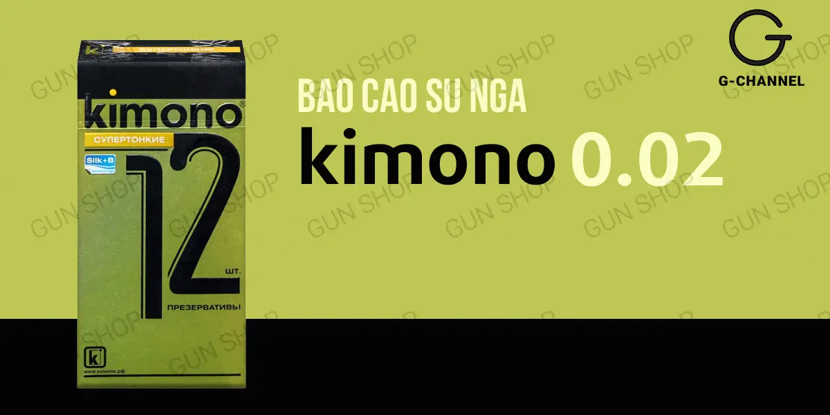 Kimono Vàng siêu mỏng 0.02mm an toàn BCS hộp 12 cái — ảnh 2
