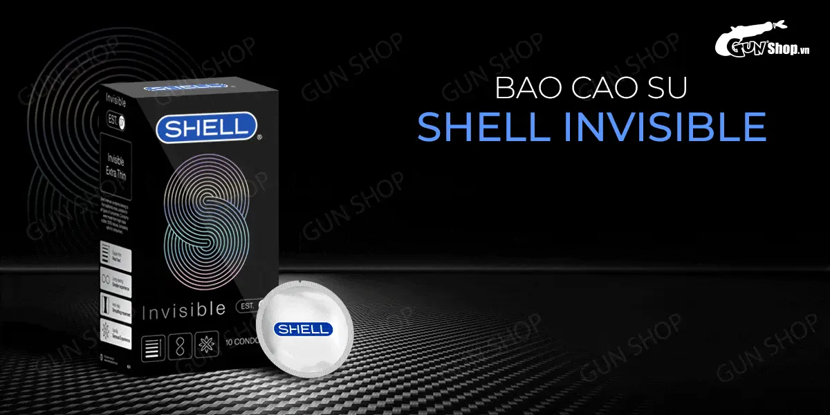 Bao cao su siêu mỏng Shell Invisible kéo dài thời gian an toàn 10 cái — ảnh 2