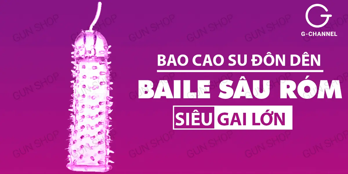 Bao cao su Baile tăng size đôn dên Sâu róm siêu kích thích — ảnh 2
