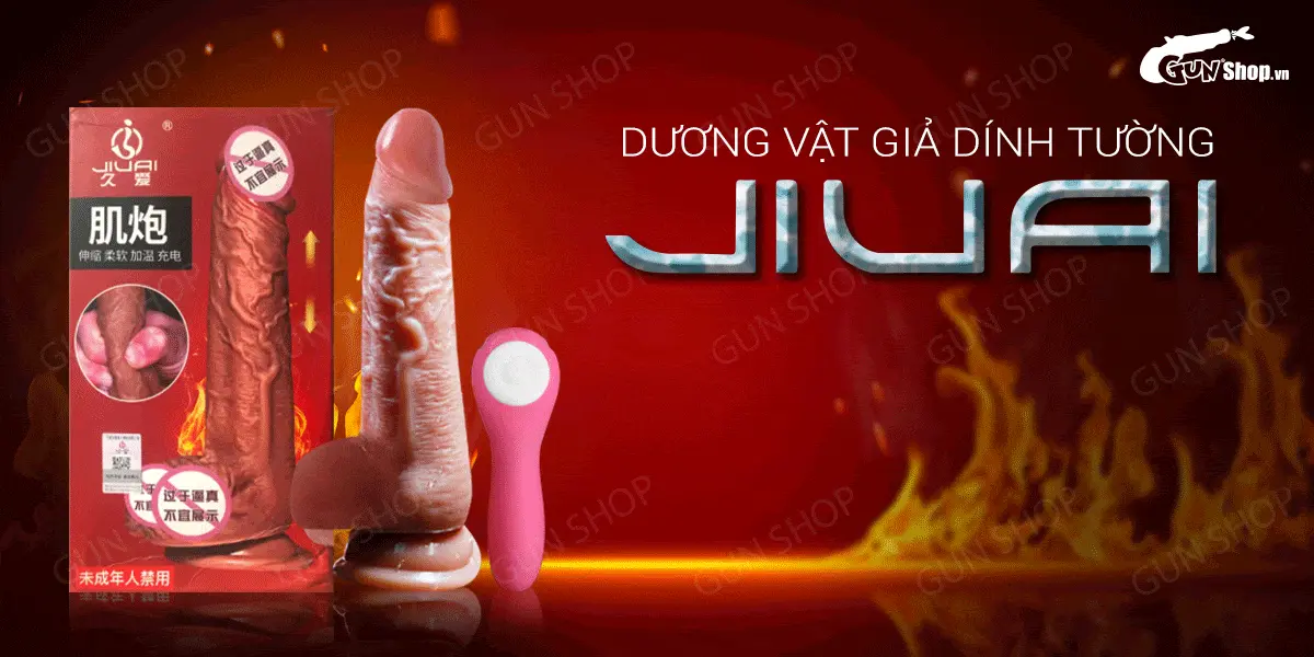 Dương vật giả dính tường siêu mềm có rung dùng sạc - Jiuai — ảnh 3