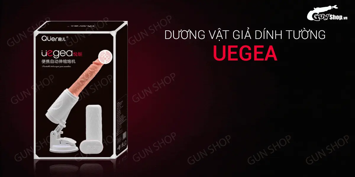 Dương vật giả dính tường rung thụt tự động sạc điện - Uegea — ảnh 2