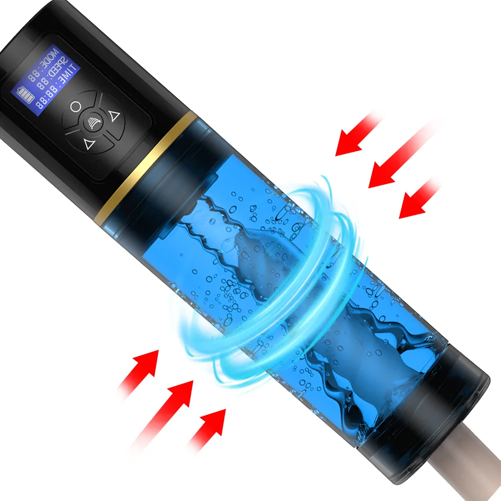 Máy tập dương vật tự động màn hình LCD massage nước tăng — Thiết kế thông minh, công nghệ hiện đại