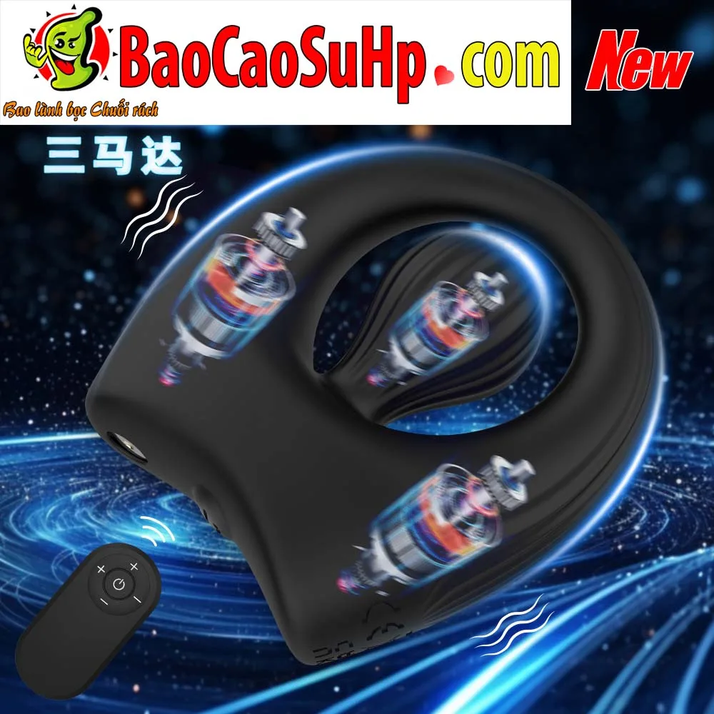 Vòng đeo dương vật toyshcool Allen 3 động cơ tăng khoái cảm tăng thời gian quan hệ