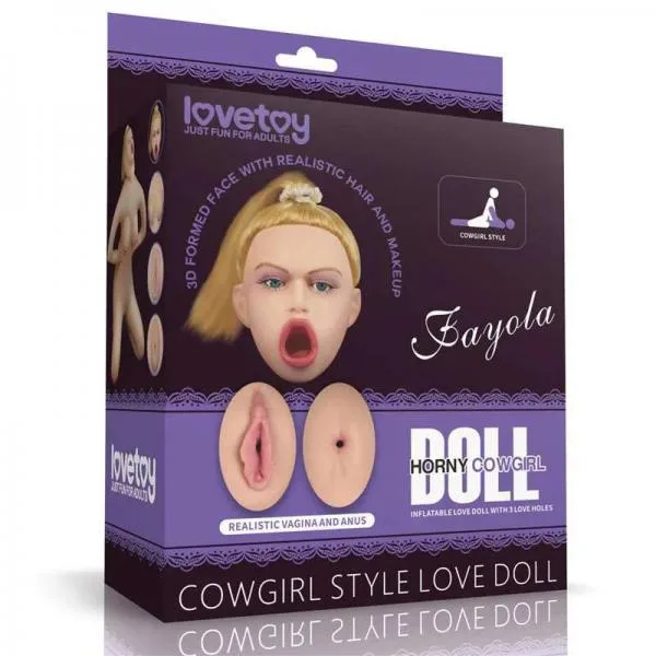 Búp Bê Bơm Hơi Lovetoy Cowgirl FaYola Cao Cấp Quan Hệ 3 Lỗ Nhiều Tư Thế