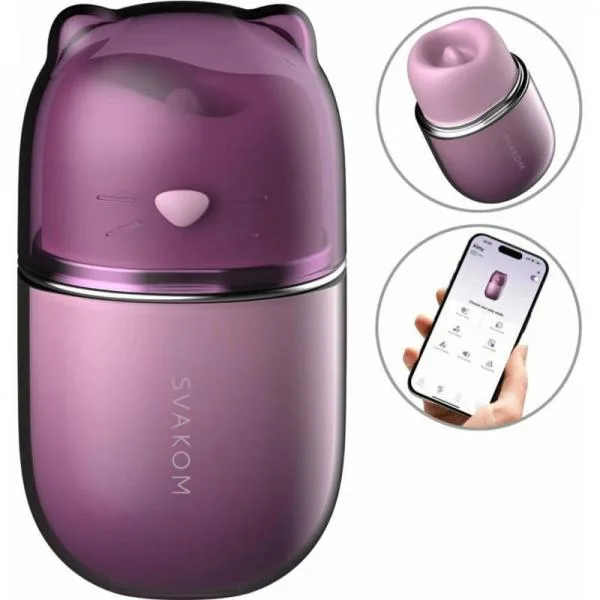 Svakom Klitty lưỡi liếm 3 in 1 rung hút liếm điều khiển qua app massage âm vật