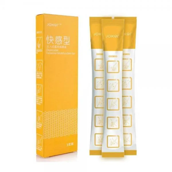 Gel bôi trơn ống bơm Joker màu vàng - Nóng ấm, dưỡng ẩm, không mùi - Hộp 3 ống