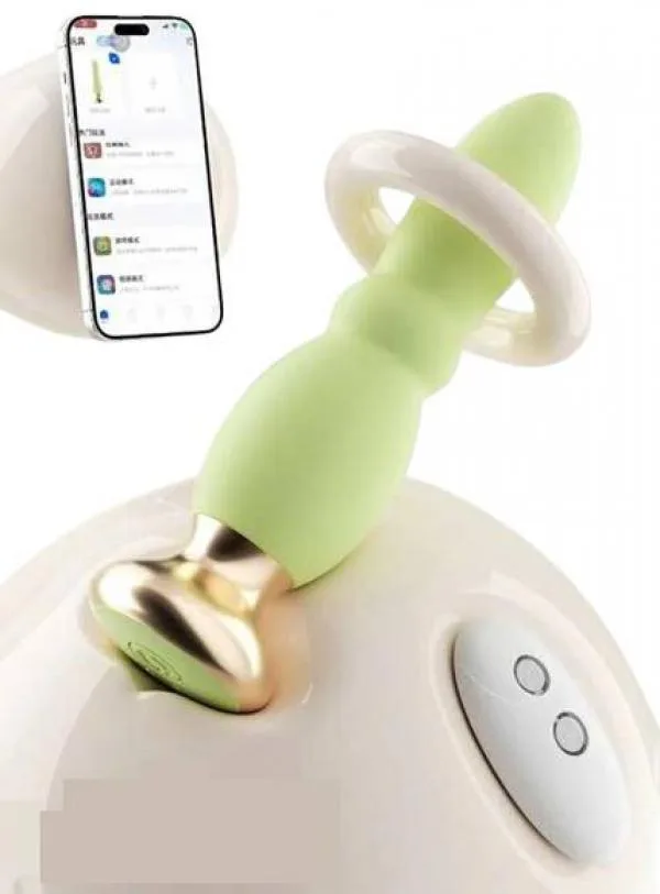 Dụng Cụ Kích Thích Hậu Môn App Miji Green Gauze Tent Rung Điều Khiển Cao Cấp